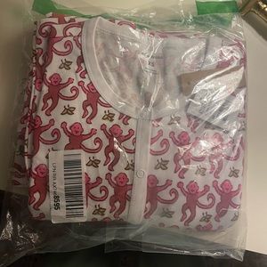 Roller rabbit pink monkey pajamas women’s xs NWT